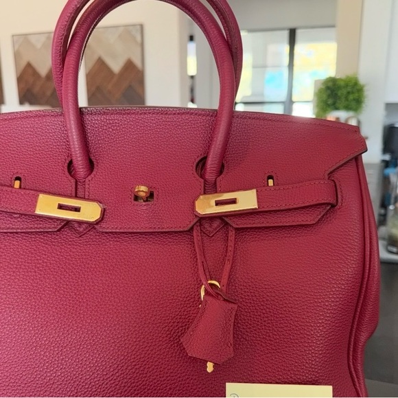 Leather Top Handle tote - Picture 2 of 9